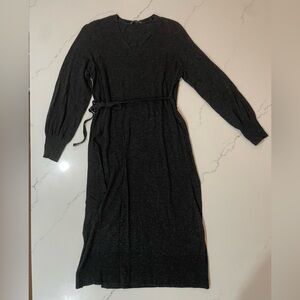 Lucky Brand maxi dress, perfect condition. Soft, dark grey, non-itchy cashmere.